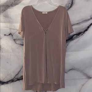 Tan t-shirt top